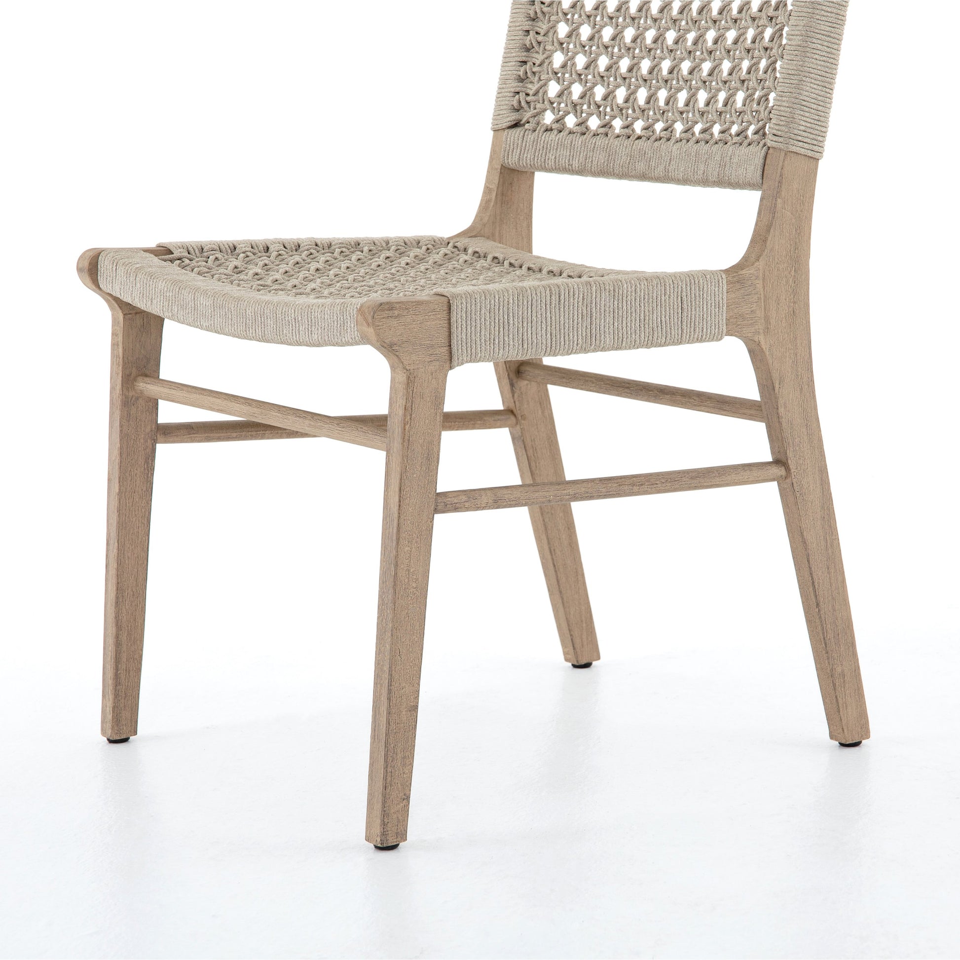 Delmar Outdoor Dining Chair by Four Hands. Made from solid fsc®-certified teak, 100% polypropylene in a cottage & farmhouse style.