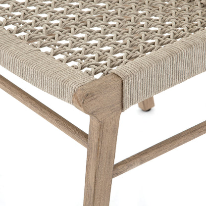 Delmar Outdoor Dining Chair by Four Hands. Made from solid fsc®-certified teak, 100% polypropylene in a cottage & farmhouse style.