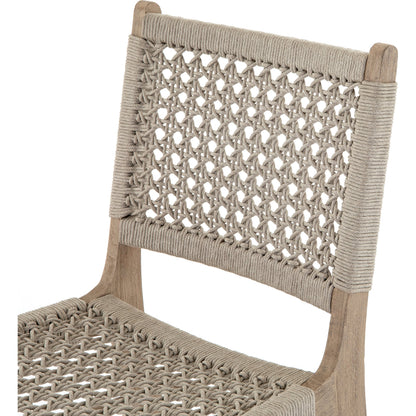 Delmar Outdoor Dining Chair by Four Hands. Made from solid fsc®-certified teak, 100% polypropylene in a cottage & farmhouse style.