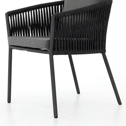 Porto Outdoor Dining Chair by Four Hands. Made from 100% olefin, aluminum, 100% polypropylene in a modern style.