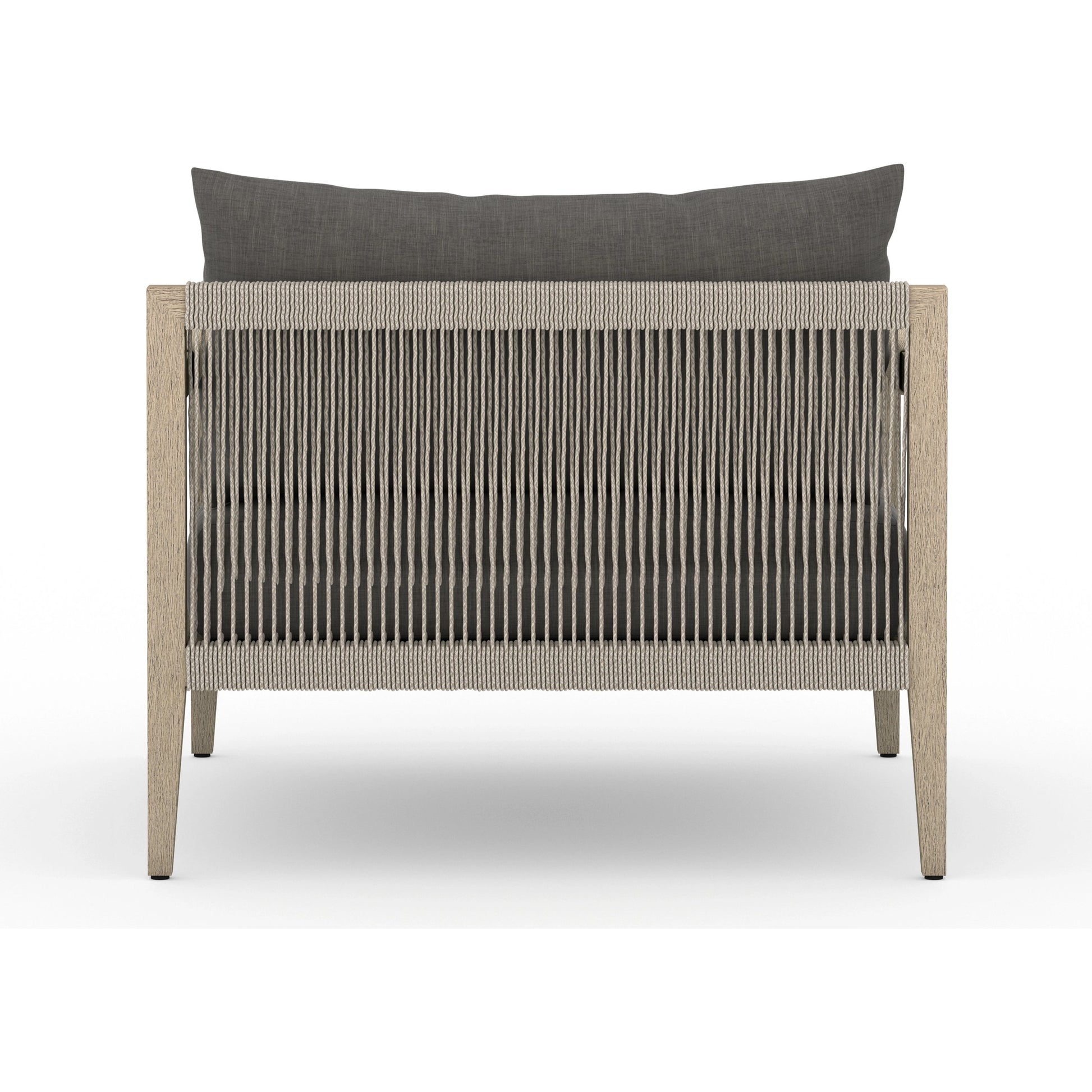 Sherwood Outdoor Chair, Washed Brown by Four Hands. Made from 100% olefin, solid fsc®-certified teak, 100% polypropylene in a coastal style.