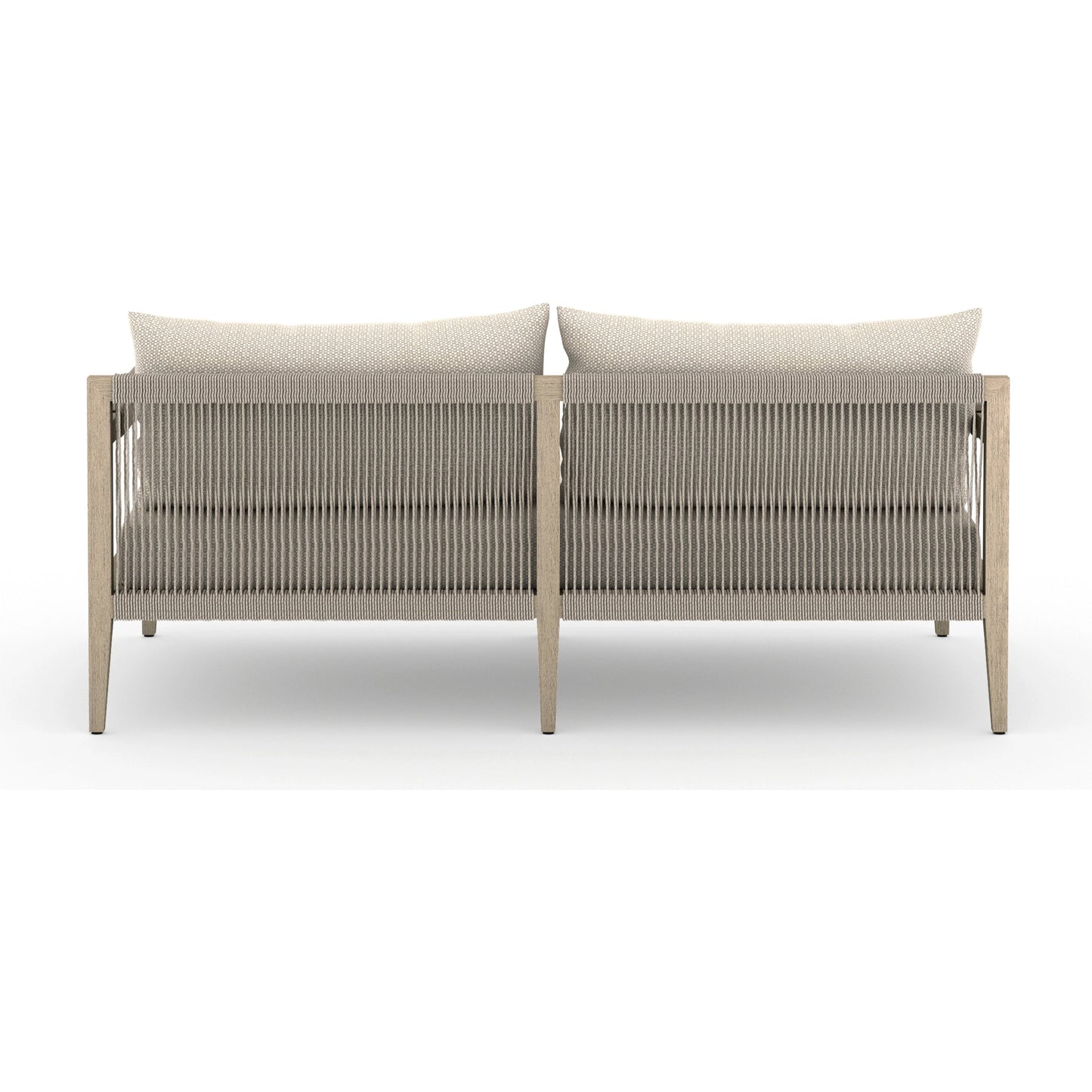 119 SR-713001 | Additional Silo | Sherwood Outdoor Sofa, Washed Brown by Four Hands. Made from 100% olefin, solid fsc®-certified teak, 100% polypropylene in a coastal style.