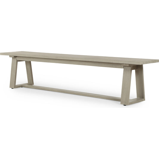 Atherton Outdoor Dining Bench by Four Hands. Made from solid fsc®-certified teak in a cottage & farmhouse style.