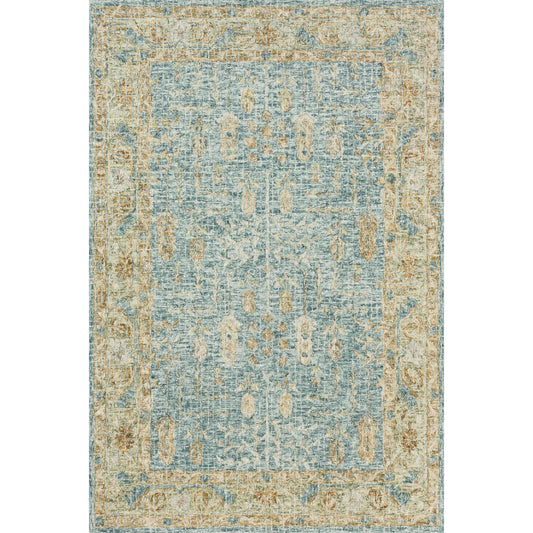 Julian JI-05 Rug by Loloi in blue, gold. Made from 100% wool in a cottage & farmhouse style.