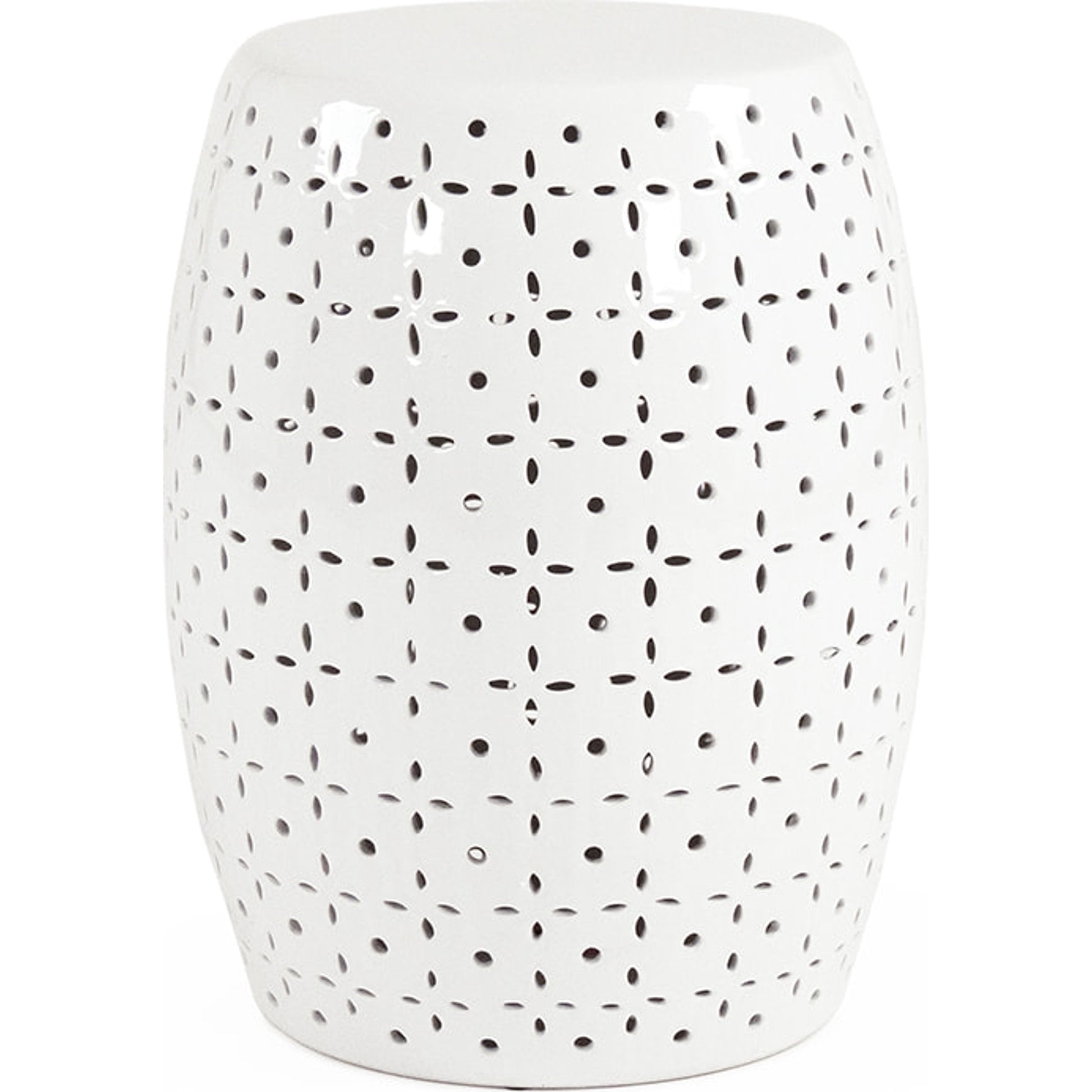 Lovell Garden Stool White by Zentique in white and ceramic. Made from ceramic in a eclectic & global style.