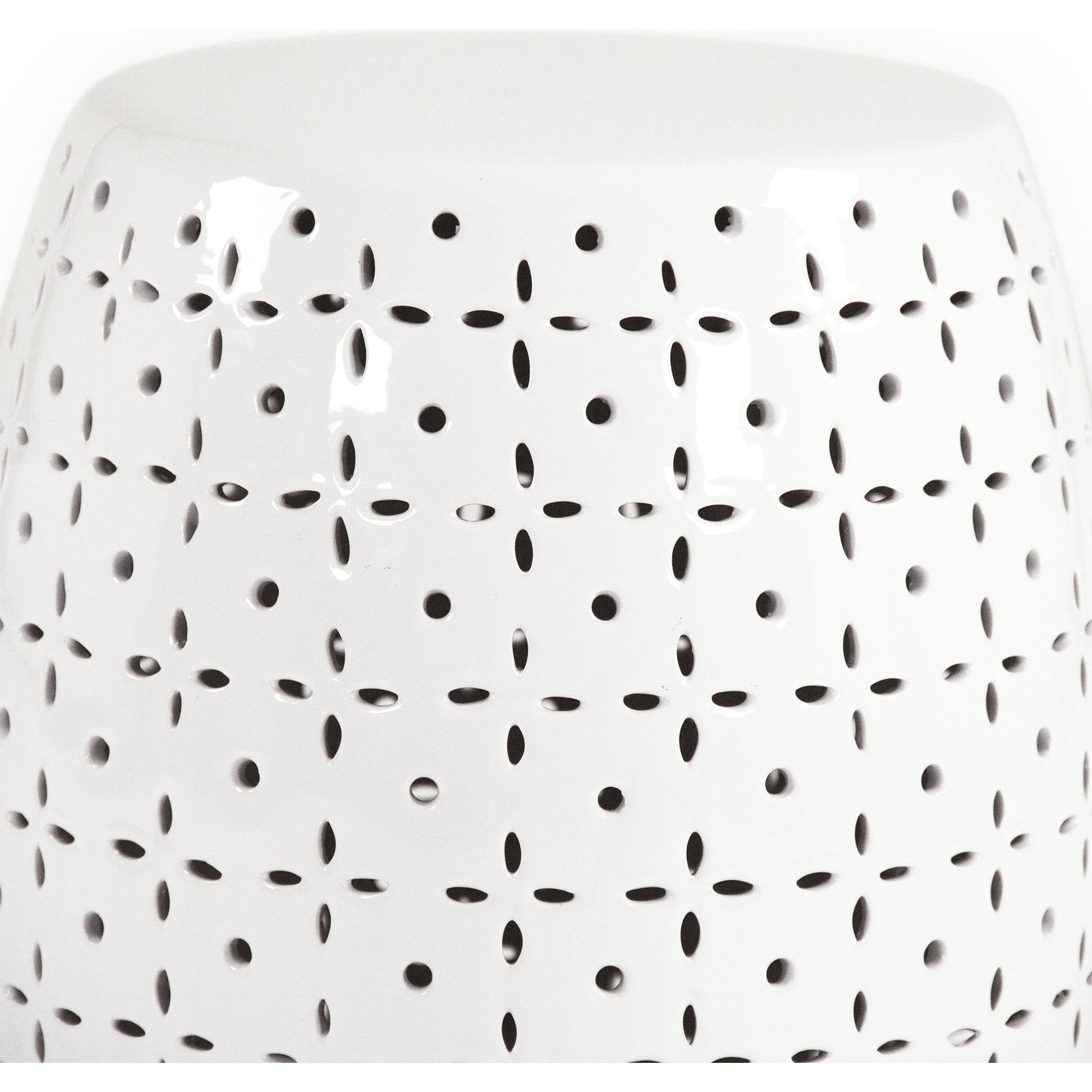 Lovell Garden Stool White by Zentique in white and ceramic. Made from ceramic in a eclectic & global style.