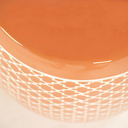 Gable Garden Stool Orange by Zentique in ceramic. Made from ceramic in a modern style.