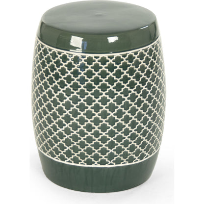 Gable Garden Stool Orange by Zentique in ceramic. Made from ceramic in a modern style.