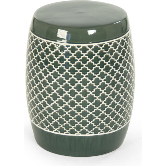 Gable Garden Stool Orange by Zentique in ceramic. Made from ceramic in a modern style.