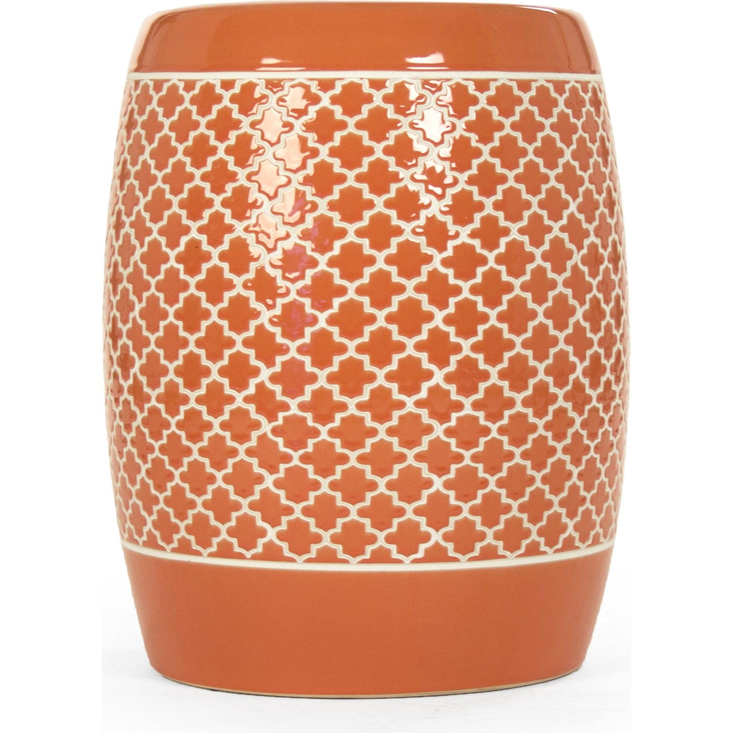 002 S-337220 | Primary Silo | Gable Garden Stool Orange by Zentique in ceramic. Made from ceramic in a modern style.