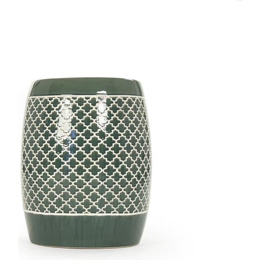 Gable Garden Stool Orange by Zentique in ceramic. Made from ceramic in a modern style.