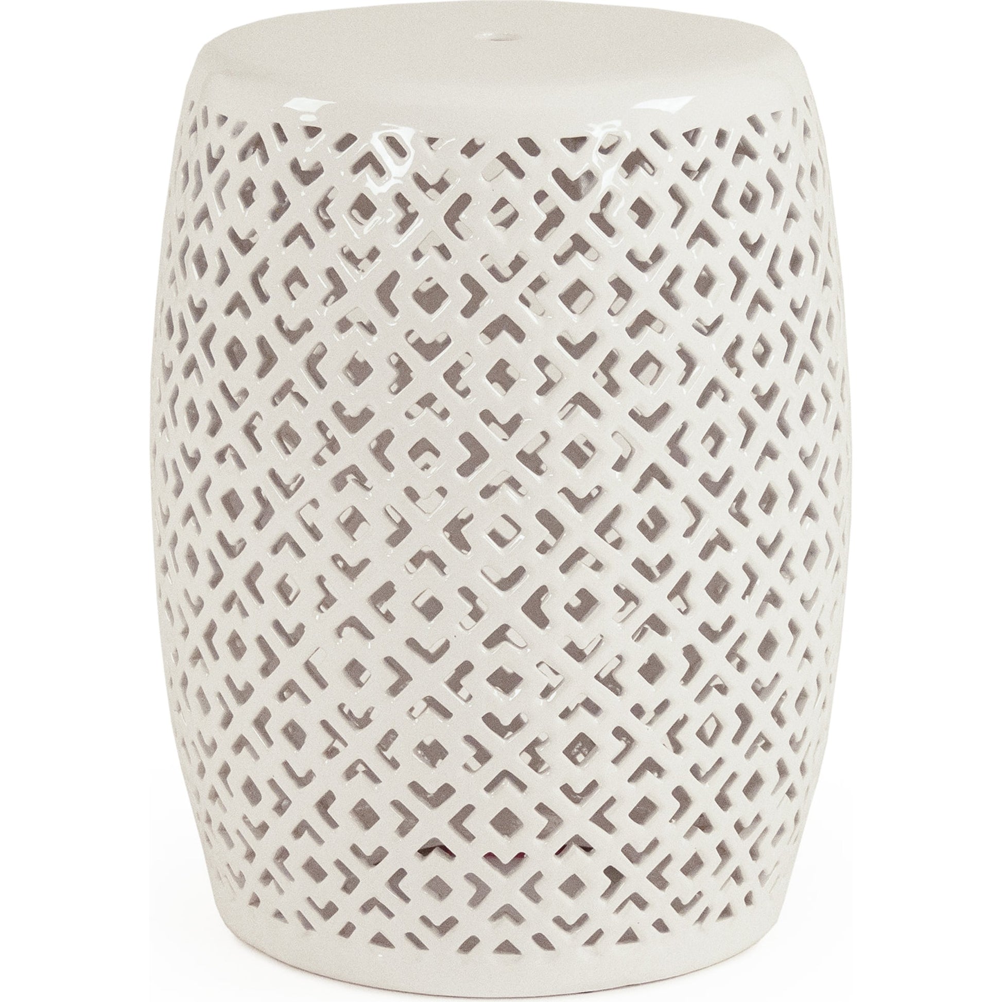 Lorin Garden Stool White by Zentique in white and ceramic. Made from ceramic in a eclectic & global style.