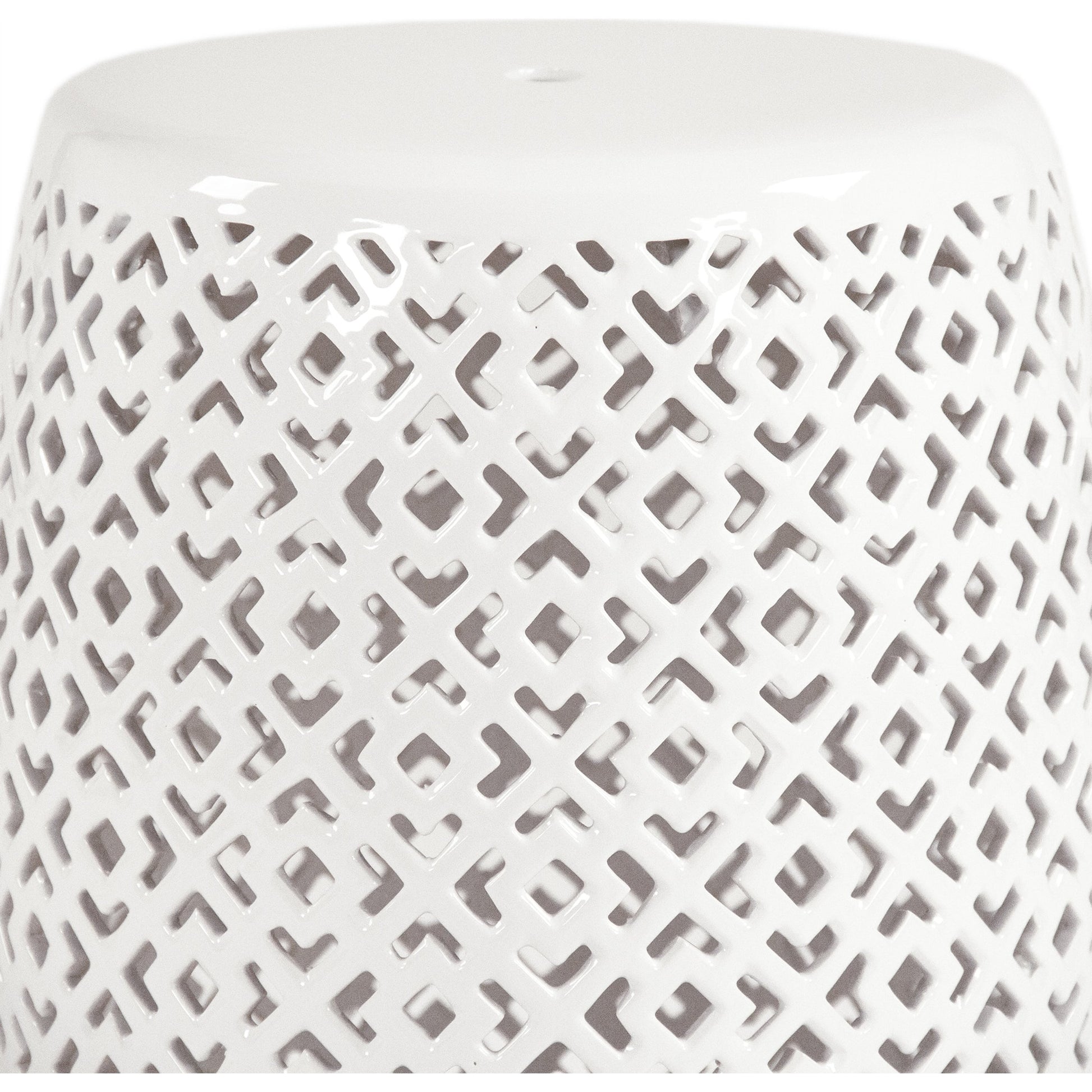 Lorin Garden Stool White by Zentique in white and ceramic. Made from ceramic in a eclectic & global style.
