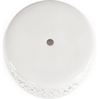 Lorin Garden Stool White by Zentique in white and ceramic. Made from ceramic in a eclectic & global style.
