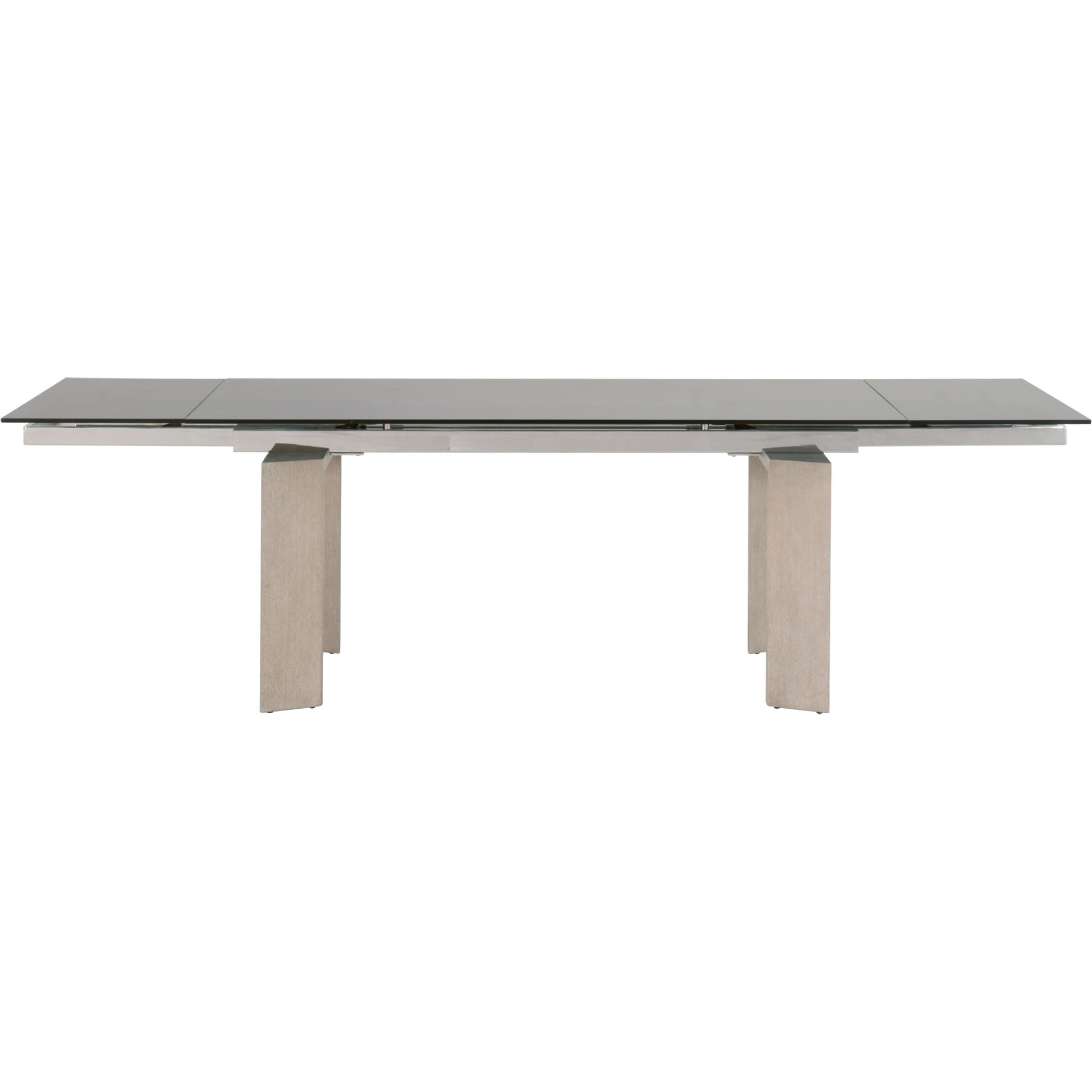 Jett Dining Table by Essentials For Living in natural gray, smoke gray. Made from solid ash, ash veneer, tempered glass in a modern style.