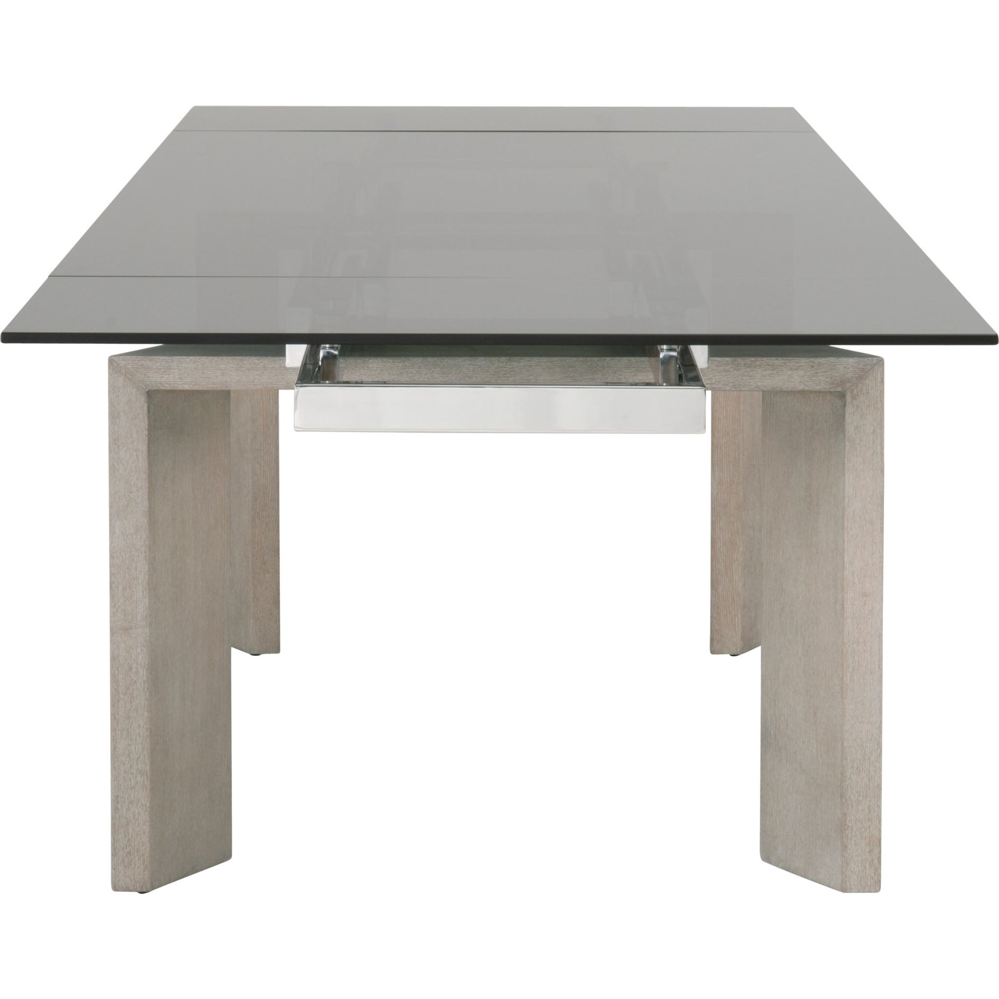 Jett Dining Table by Essentials For Living in natural gray, smoke gray. Made from solid ash, ash veneer, tempered glass in a modern style.