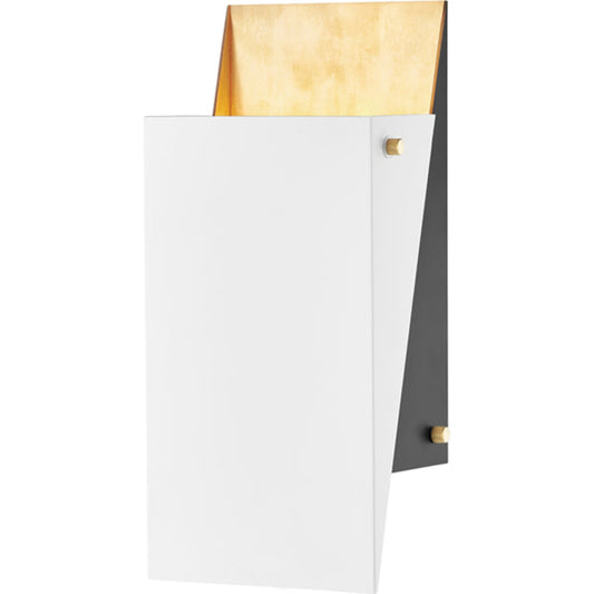 Ratio Wall Sconce by Hudson Valley in aged brass. Made from steel in a modern style.