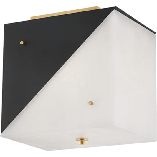 Ratio Flush Mount by Hudson Valley in aged brass. Made from steel in a modern style.