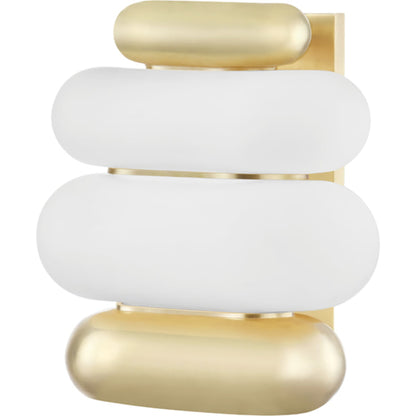 Palisade Wall Sconce by Hudson Valley in brushed nickel. Made from steel in a modern style.