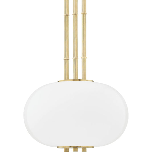 Palisade II Pendant by Hudson Valley in brushed nickel. Made from steel in a modern style.