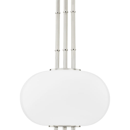 Palisade II Pendant by Hudson Valley in brushed nickel. Made from steel in a modern style.