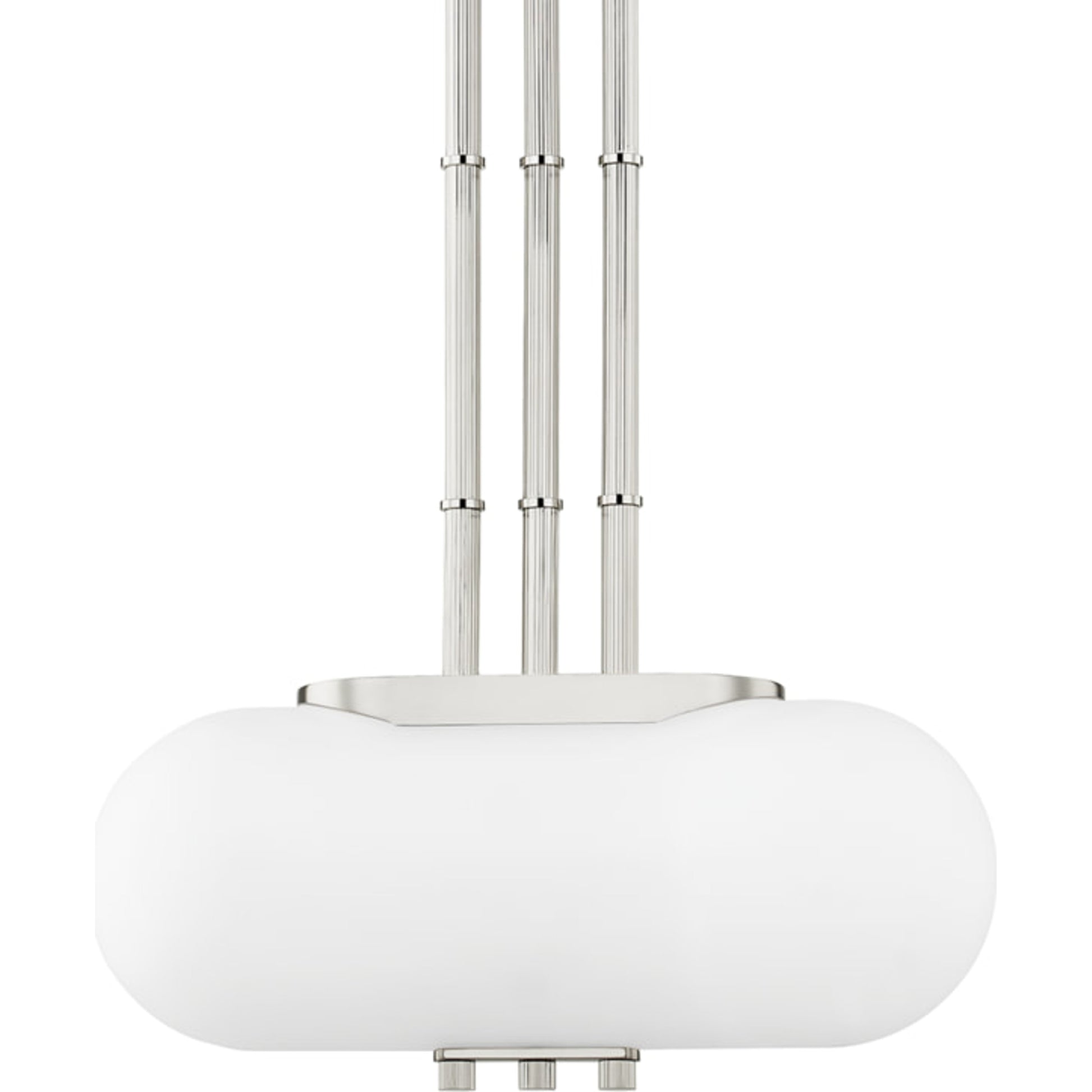 Palisade Island Light by Hudson Valley in brushed nickel. Made from steel in a modern style.