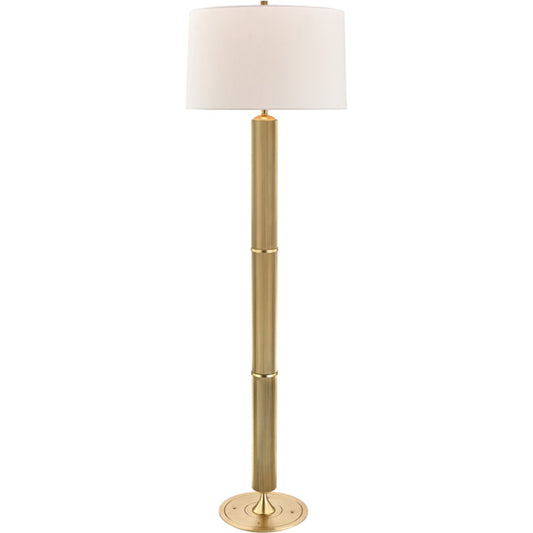 Tompkins Floor Lamp by Hudson Valley in aged brass. Made from brass in a modern style.