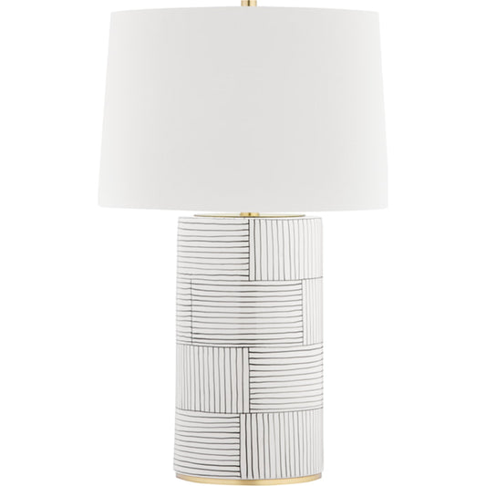 Borneo Table Lamp by Hudson Valley. Made from ceramic in a modern style.