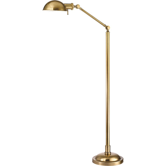 Girard 1 Light Floor Lamp by Hudson Valley in vintage brass. Made from steel in a traditional style.