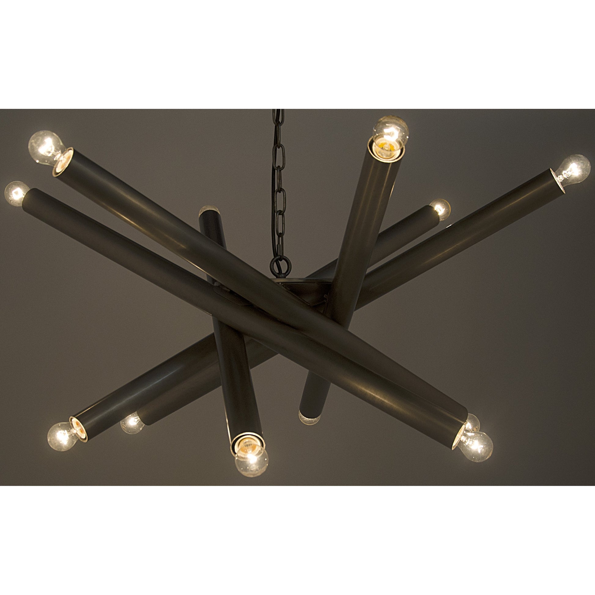 Lex Chandelier by Noir. Made from metal in a modern style.