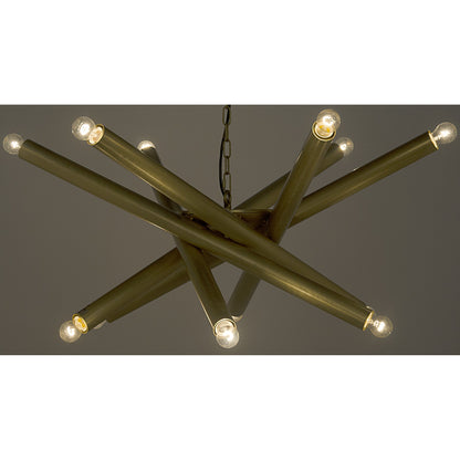 Lex Chandelier by Noir. Made from metal in a modern style.