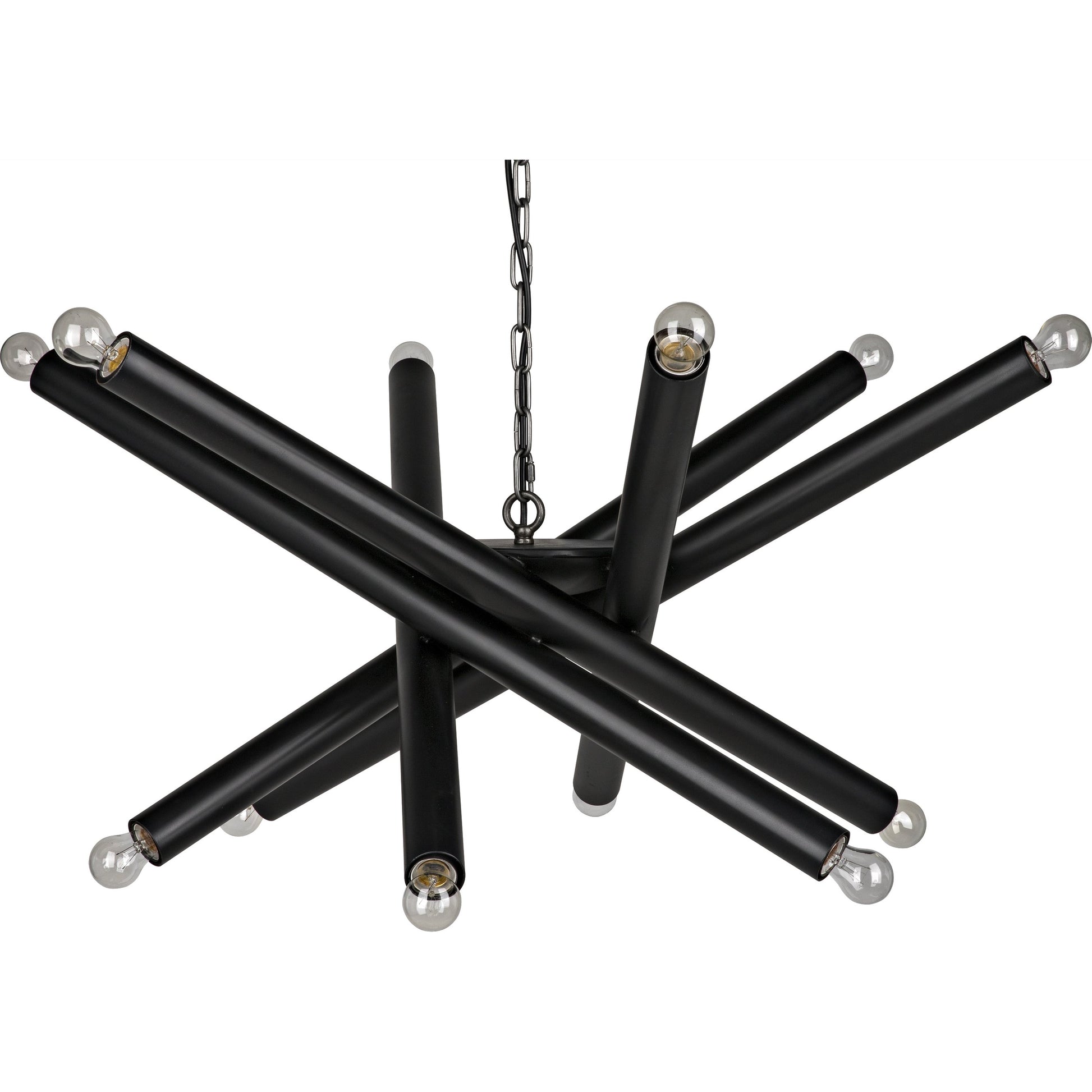 Lex Chandelier by Noir. Made from metal in a modern style.