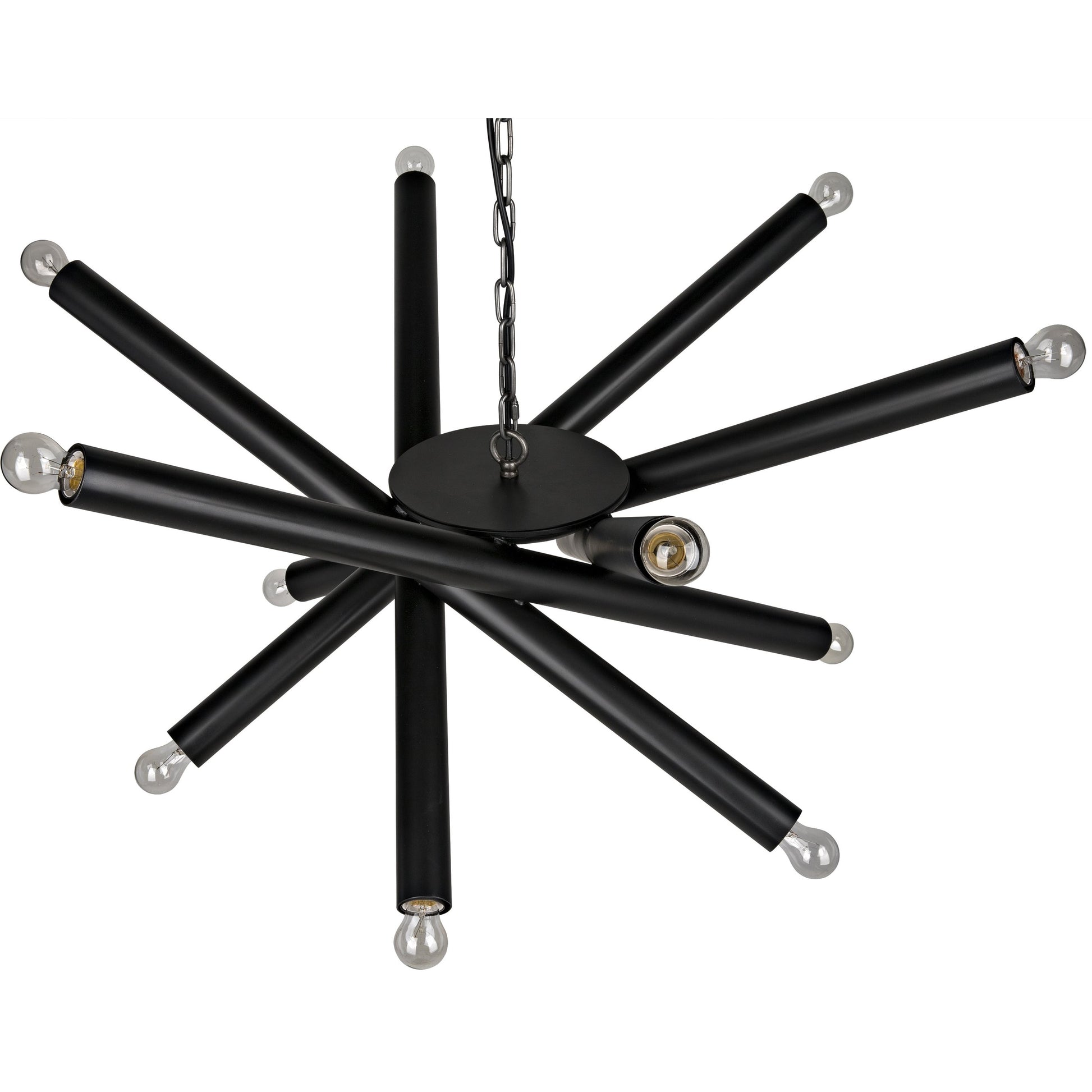 Lex Chandelier by Noir. Made from metal in a modern style.