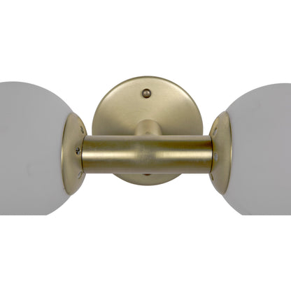 Antiope Sconce by Noir in antique brass. Made from metal, glass in a modern style.