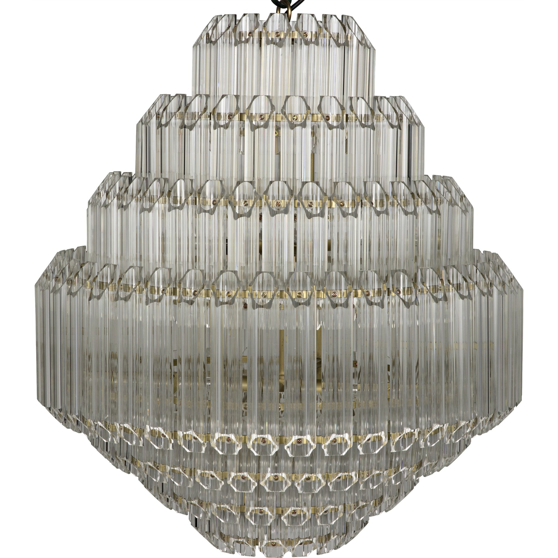 Palazzo Chandelier by Noir in antique brass. Made from metal, glass in a traditional style.