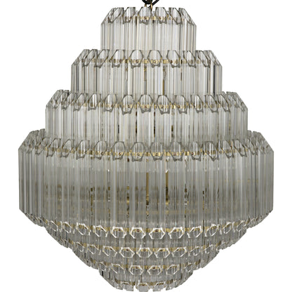 Palazzo Chandelier by Noir in antique brass. Made from metal, glass in a traditional style.