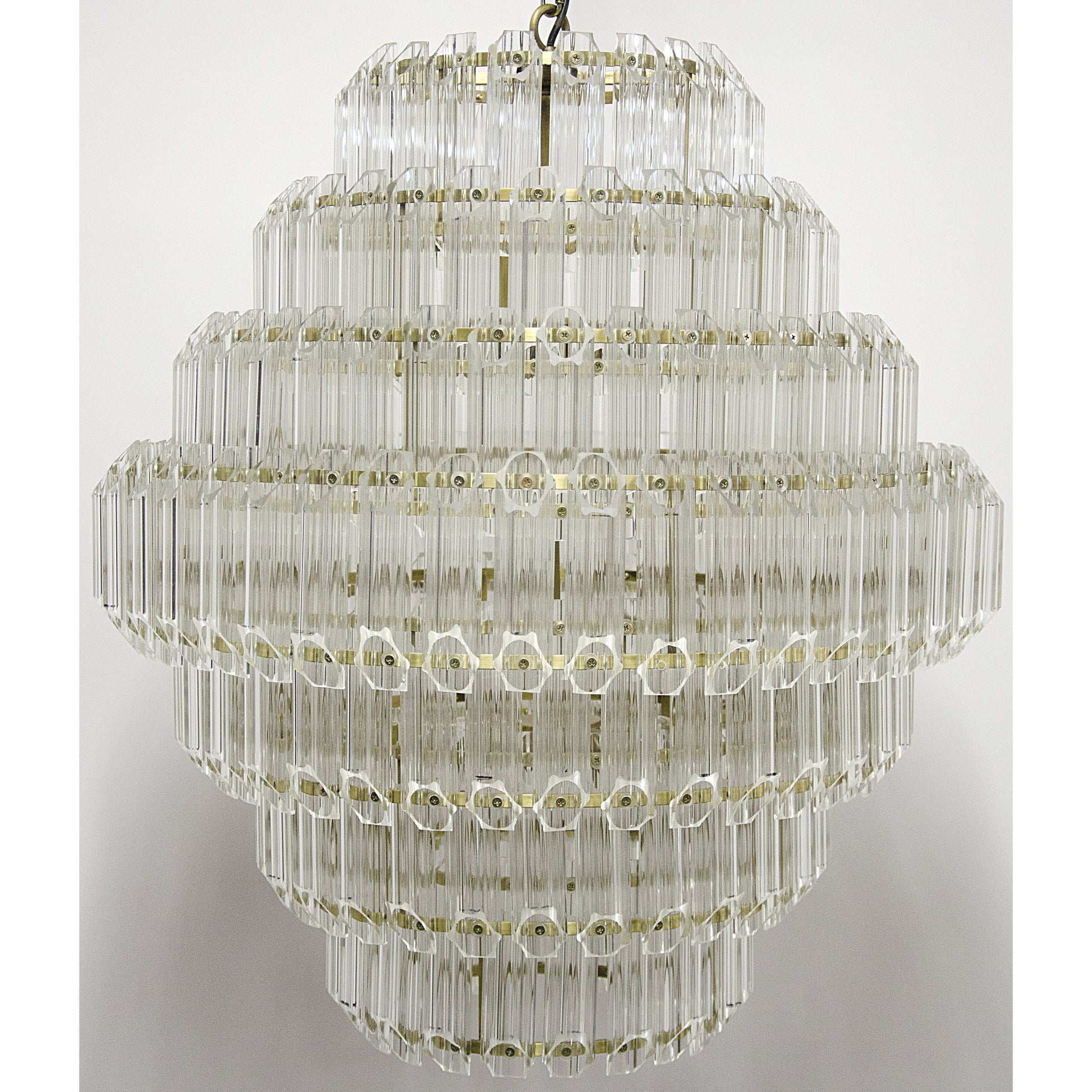 Palazzo Chandelier by Noir in antique brass. Made from metal, glass in a traditional style.