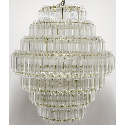 Palazzo Chandelier by Noir in antique brass. Made from metal, glass in a traditional style.