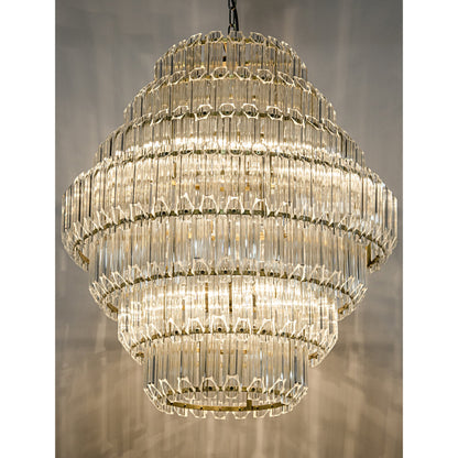 Palazzo Chandelier by Noir in antique brass. Made from metal, glass in a traditional style.