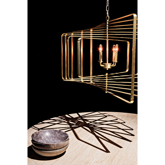 Dimaclema Chandelier by Noir in antique brass. Made from metal in a modern style.