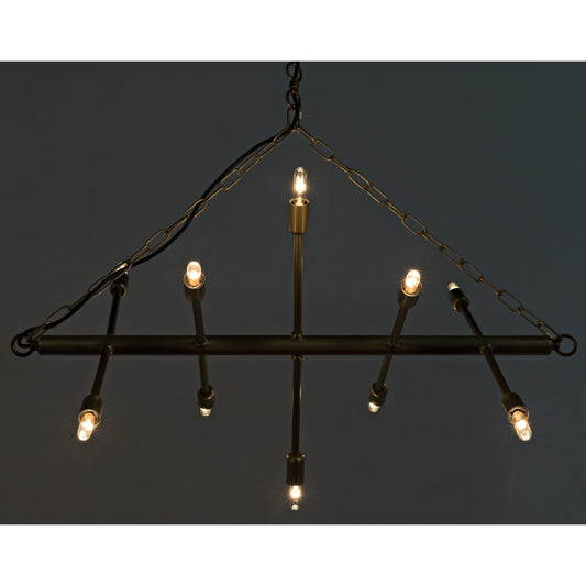 Sperato Billiard Light by Noir in antique brass. Made from metal in a modern style.