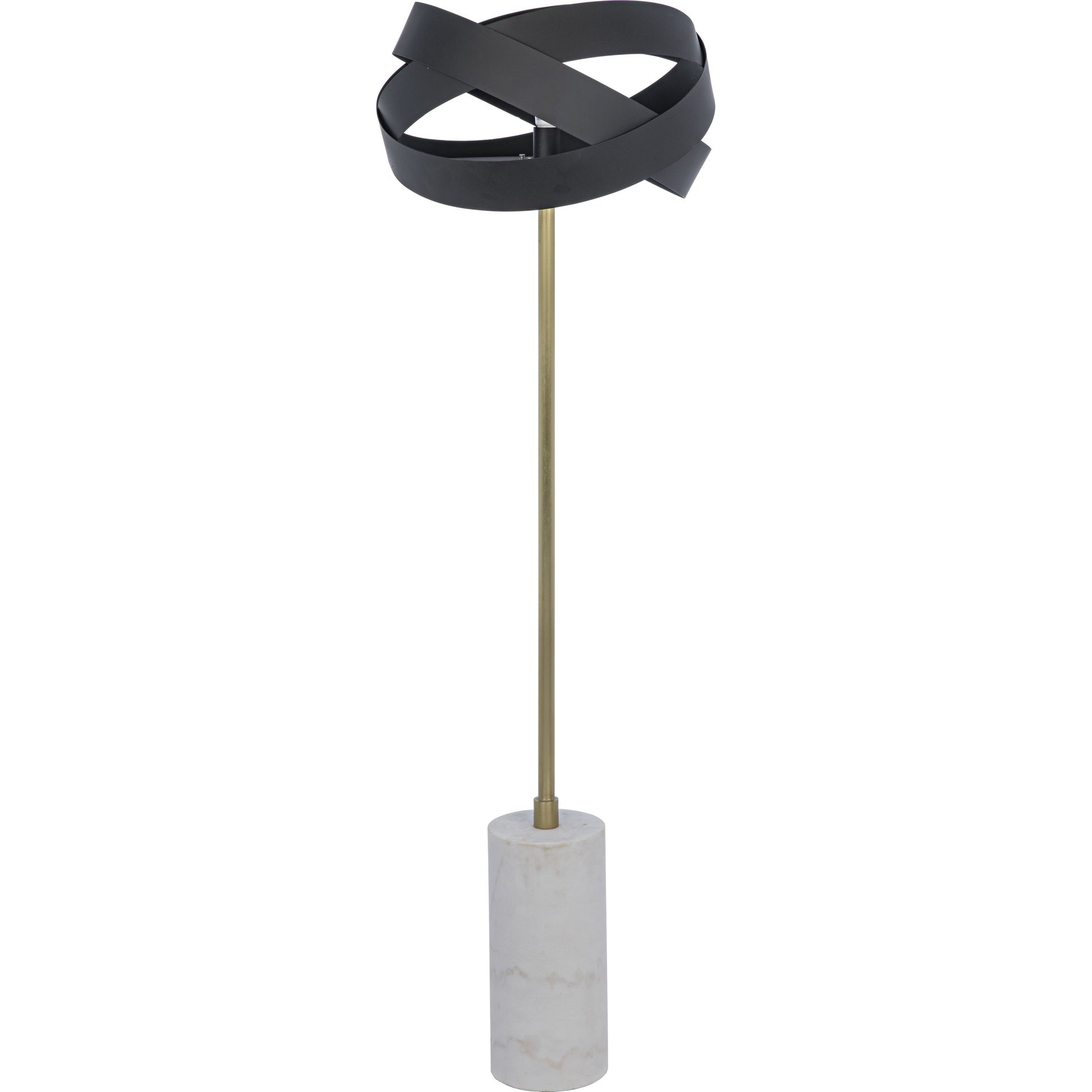 Orion Floor Lamp by Noir in matte black. Made from metal, stone in a transitional style.
