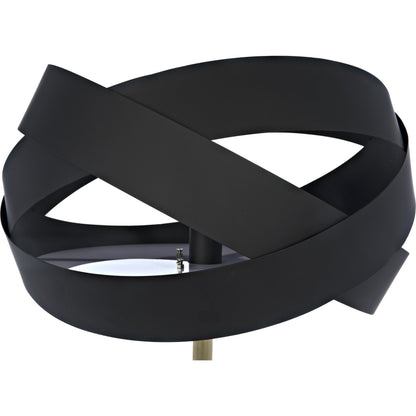 Orion Floor Lamp by Noir in matte black. Made from metal, stone in a transitional style.