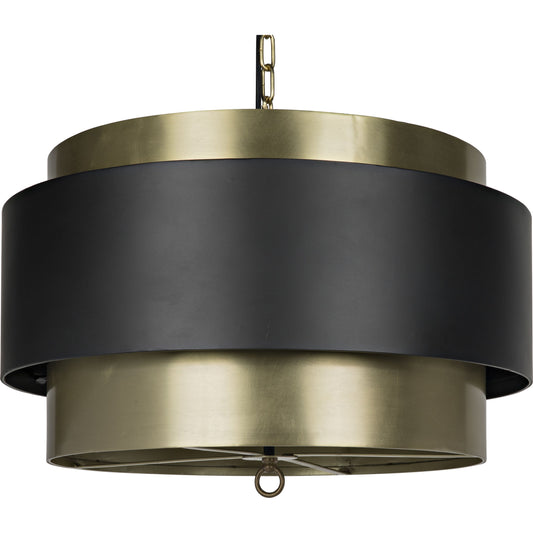 Demetrius Pendant by Noir in antique brass. Made from metal in a modern style.