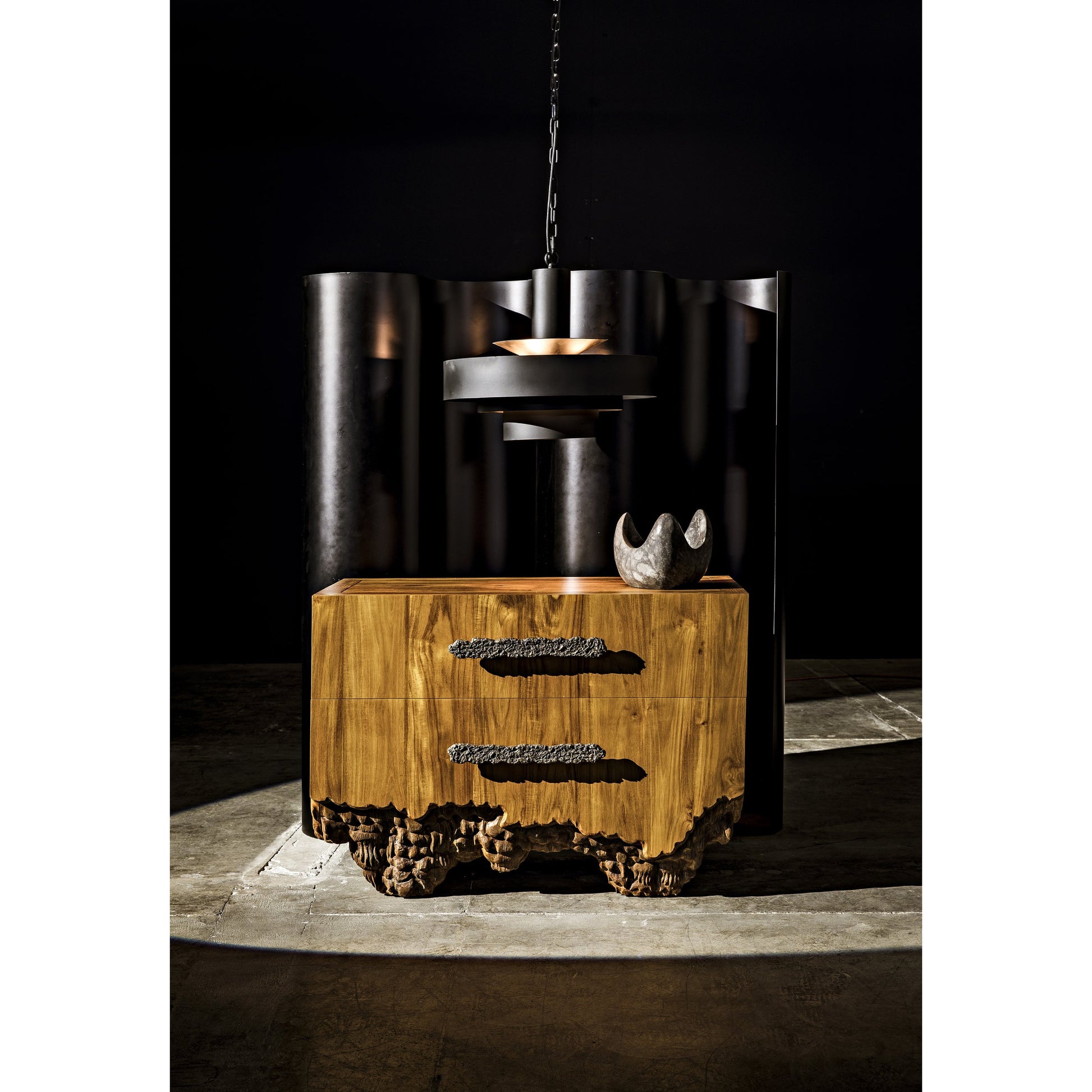 Parlor Pendant by Noir in black metal. Made from metal in a modern style.