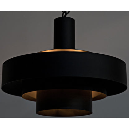 Parlor Pendant by Noir in black metal. Made from metal in a modern style.