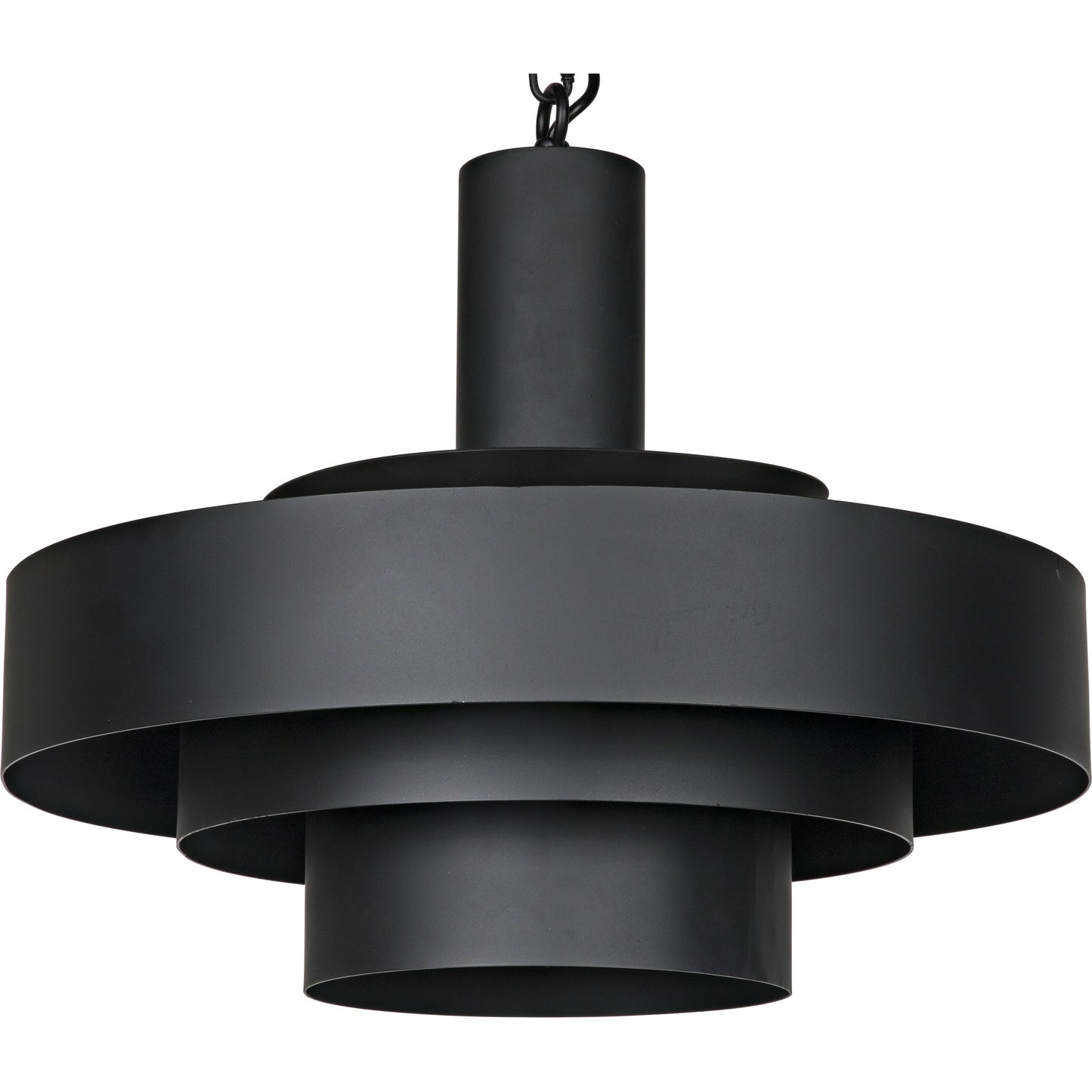 001 SR-783761 | Primary Silo | Parlor Pendant by Noir in black metal. Made from metal in a modern style.