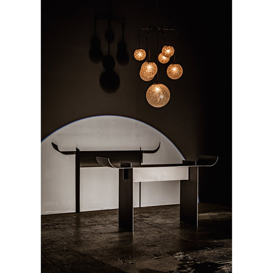 Artemis Chandelier by Noir in black metal. Made from metal in a modern style.
