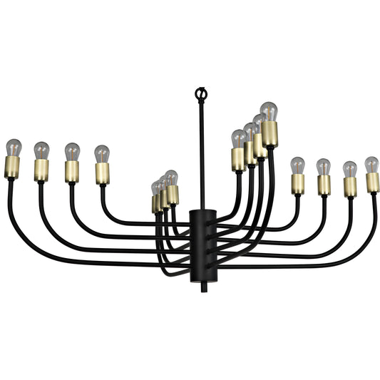 Claude Chandelier by Noir in black metal. Made from metal in a modern style.