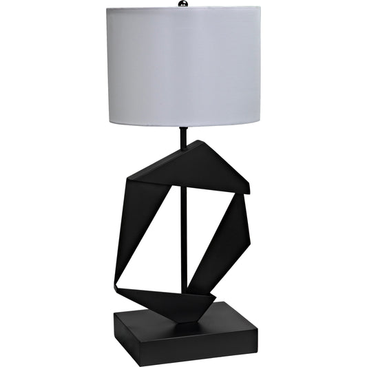 Timothy Table Lamp by Noir in matte black. Made from industrial steel in a modern style.